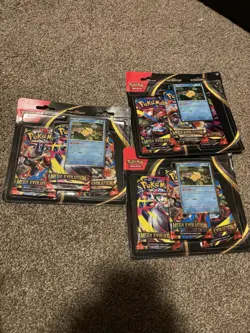 Pokemon TCG Mega Evolution 3 Pack Blister with Psyduck 007 Promo x3 NEW 9 Packs - Image 1