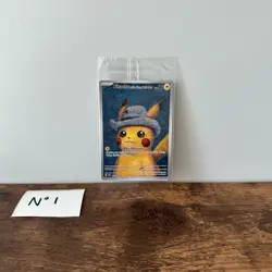 Pokemon Pikachu With Grey Felt Hat SVP 085 Van Gogh Black Star Promo SEALED (#1) - Image 1