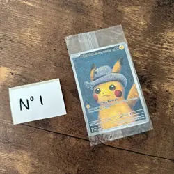 Pokemon Pikachu With Grey Felt Hat SVP 085 Van Gogh Black Star Promo SEALED (#1) - Image 3
