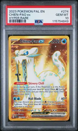 PSA 10 2023 POKEMON PAL EN-PALDEA EVOLVED #274 CHIEN-PAO EX HYPER RARE - Image 1