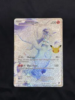 Reshiram Full Art #113/114 Pokemon Celebrations Classic Collection - Image 1
