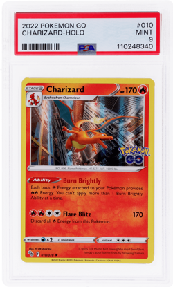 2022 Pokemon Go Charizard Holo #10 PSA 9 - Image 1