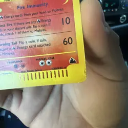 2003 Pokemon Skyridge Moltres H20/H32 Holo Wotc Care Rare Swirl tcg - Image 3