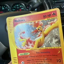 2003 Pokemon Skyridge Moltres H20/H32 Holo Wotc Care Rare Swirl tcg - Image 5