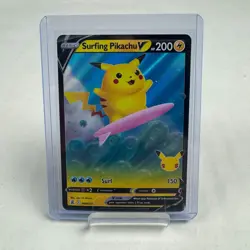 Pokemon TCG 25th Anniversary Celebrations Surfing Pikachu 008/025 Ultra Rare - Image 1