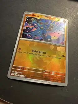 2025 Pokemon S&V Prismatic Evolutions Pokeball Ball Holo Rare Riolu 50 /131 - Image 4