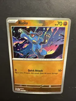 2025 Pokemon S&V Prismatic Evolutions Pokeball Ball Holo Rare Riolu 50 /131 - Image 5
