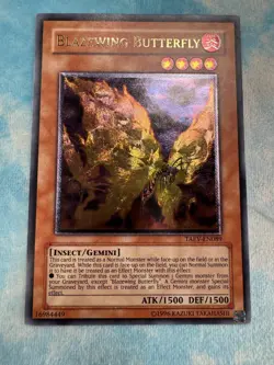 YUGIOH BLAZEWING BUTTERFLY ULTIMATE RARE LIGHT PLAY TAEV-EN089 - Image 1