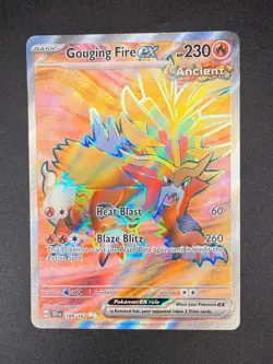 Gouging Fire ex 188/162 NM Full Art HOLO Temporal Forces Pokemon Card TCG - Image 1