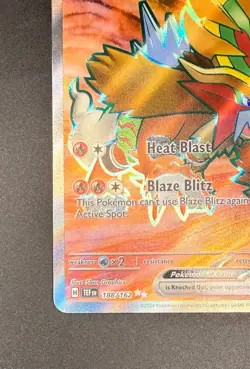 Gouging Fire ex 188/162 NM Full Art HOLO Temporal Forces Pokemon Card TCG - Image 4