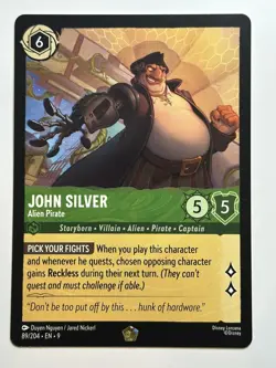 John Silver - Alien Pirate Legendary Fabled 89/204 NM Lorcana Card - Image 1