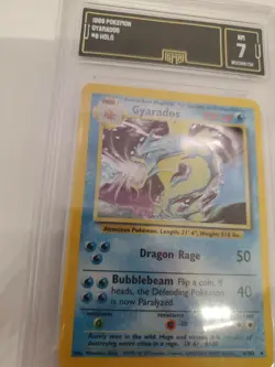 Gyarados Base Set Holo Pokemon Card WOTC PSA BGS GMA 7 NM - Image 2