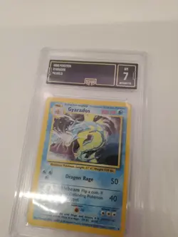 Gyarados Base Set Holo Pokemon Card WOTC PSA BGS GMA 7 NM - Image 3