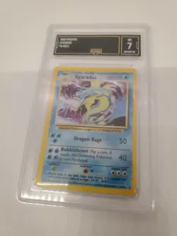 Gyarados Base Set Holo Pokemon Card WOTC PSA BGS GMA 7 NM - Image 4