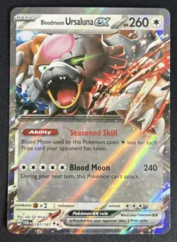 Bloodmoon Ursaluna ex 141/167 Twilight Masquerade Double Rare Pokemon Card NM - Image 1