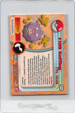 Koffing #109 - Topps BLUE LOGO - Series 2 - NON-HOLO - Pokemon Card - LP/P - Image 2