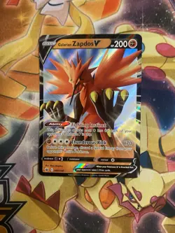 Galarian Zapdos V 080/198 - Chilling Reign - Ultra Rare Holo Pokemon Card NM - Image 1