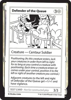 Defender of the Queue Playtest Card #276 | MB2 Mystery Booster 2 | MTG - Image 1