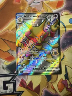 Pokemon Card TCG - Alakazam ex 215/091 Ultra Rare Shiny Paldean Fates Near Mint - Image 1