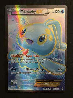 Pokemon TCG Manaphy EX XY Breakpoint Holo Full Art Ultra Rare Card 116/122 - Image 1