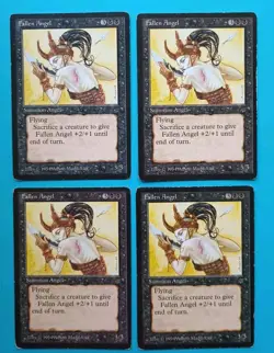 Magic the Gathering MTG Legends FALLEN ANGEL X 4 MP U 1994 Vintage Nice! - Image 1