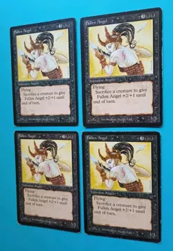 Magic the Gathering MTG Legends FALLEN ANGEL X 4 MP U 1994 Vintage Nice! - Image 2
