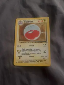 Pokemon TCG Electrode Jungle 2/64 Unlimited Holo Rare Poor Condition - Image 1