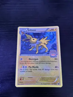 Pokemon 2012 JOLTEON Regional Championships Promo Crosshatch Holo 37/108 - Image 1
