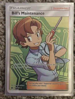 Pokemon TCG Celestial Storm Bill's Maintenance 162/168 Full Art Supporter - Image 1