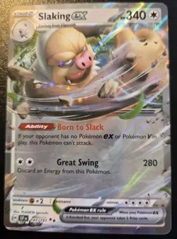 Slaking EX 147/191 Double Rare Scarlet & Violet: Surging Sparks Pokemon TCG - Image 1