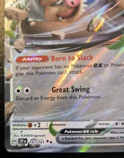 Slaking EX 147/191 Double Rare Scarlet & Violet: Surging Sparks Pokemon TCG - Image 4