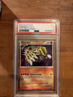 Pokemon Groudon SL4 Shiny Holo Rare Call of Legends - Image 1