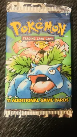 1999 Pokemon Base Set Unlimited Booster Pack Venusaur WOTC Factory Sealed - Image 1