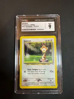 2000 Pokemon Neo Genesis Sentret 71/111 Unlimited CGC Mint 9 - Image 1