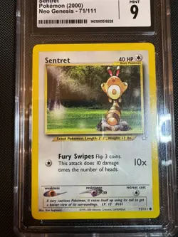 2000 Pokemon Neo Genesis Sentret 71/111 Unlimited CGC Mint 9 - Image 2