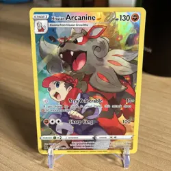 2022 Pokemon TCG Hisuian Arcanine TG08/TG30 Ultra Rare Lost Origin - Image 1