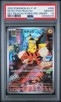 PSA 10 Detective Pikachu 098/SV-P Pre-Order Promo Pokemon Japanese US Seller - Image 1