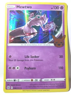 Pokemon TCG Mewtwo Holo Promo Trick or Trade Halloween 56/172 Brilliant Stars NM - Image 1