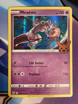 Pokemon TCG Mewtwo 56/172 Halloween Trick Or Trade Holo stamped NM - Image 2