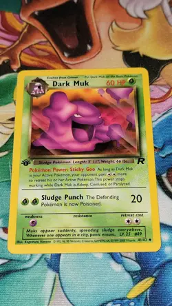 Dark Muk 41/82 1st Edition - Team Rocket - WOTC Vintage Pokemon TCG - NM - Image 1