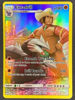 Pokemon Excadrill Secret Rare 246/236 CEC Cosmic Eclipse LP/NM - Image 1