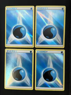 (x4) Pokemon Water Energy 2013 Blue Reverse Holo - Image 1