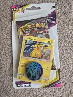 Pokemon Sun & Moon Unified Minds Checklane Blister w/ Pikachu Promo Sealed - Image 1