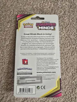 Pokemon Sun & Moon Unified Minds Checklane Blister w/ Pikachu Promo Sealed - Image 2