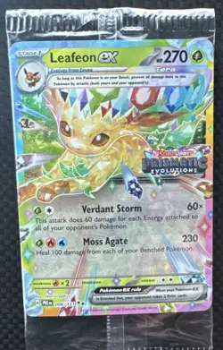 Pokemon Prismatic Evolutions Leafeon ex 006/131 Surprise Box Stamp Promo Sealed - Image 1