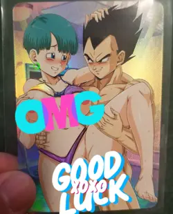 BULMA DRAGON BALL WAIFU SHINY FOIL ANIME CARD - Image 1