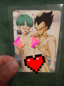 BULMA DRAGON BALL WAIFU SHINY FOIL ANIME CARD - Image 3