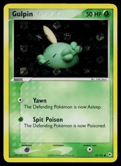 Pokemon Card - Gulpin Hidden Legends 62/101 Reverse Holo - Image 1