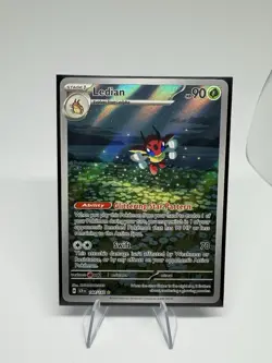 Pokemon TCG Ledian Stellar Crown Holo Card Illustration Rare 144/142 - Image 1