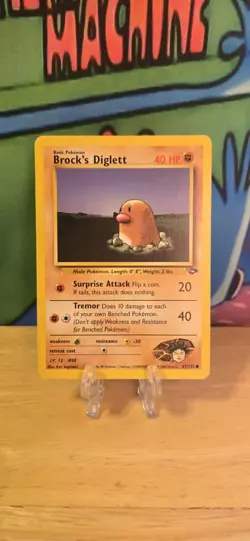 Pokemon TCG Card 2000 Gym Challenge Brock's Diglett 67/132 VLP - Image 1